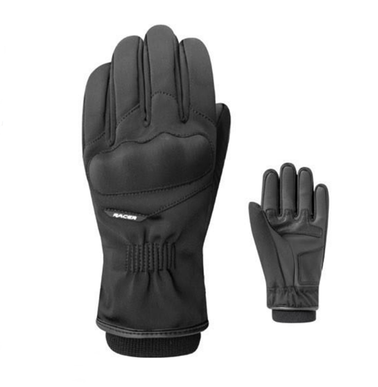 GUANTES MOTO RACER FLEXY 2 INVIERNO 2XL NEGRO